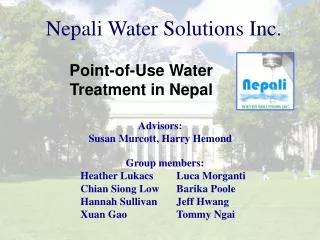 Nepali Water Solutions Inc.