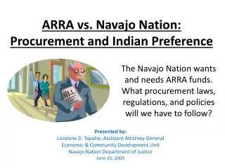 ARRA vs. Navajo Nation: Procurement and Indian Preference
