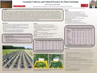 Cucumber Cultivars and Cultural Practices for Patio Gardening