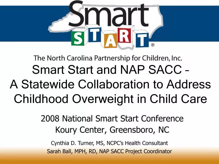 smart start and nap sacc a statewide collaboration to address childhood overweight in child care
