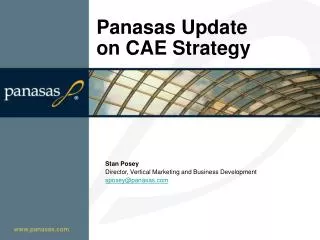 Panasas Update on CAE Strategy