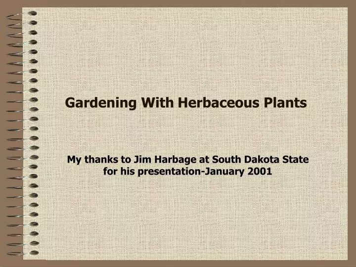 gardening with herbaceous plants