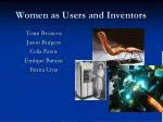Women as Users and Inventors - slide 1