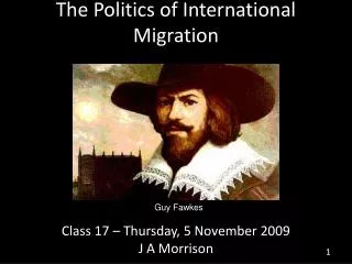 The Politics of International Migration