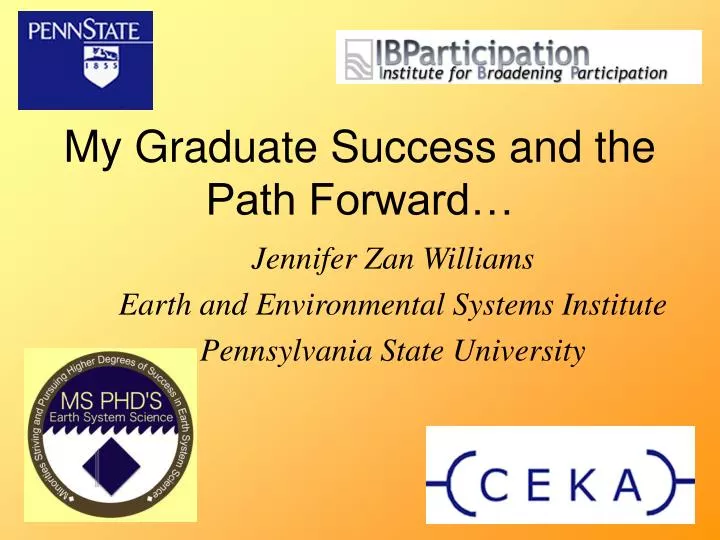 my graduate success and the path forward