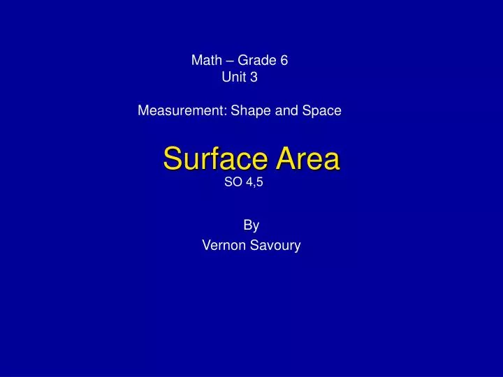 surface area