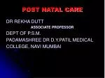POST NATAL CARE - slide 1