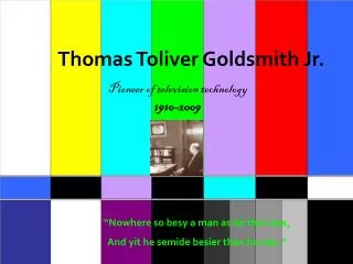 Thomas Toliver Goldsmith Jr.