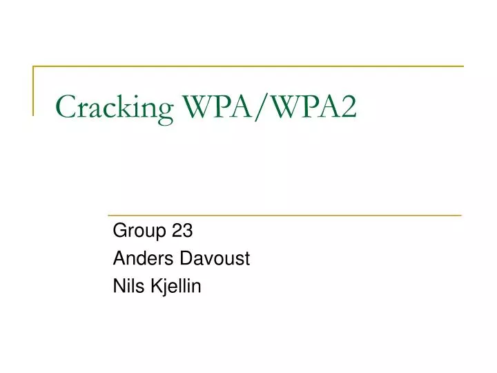 cracking wpa wpa2