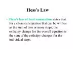 Hess’s Law - slide 1