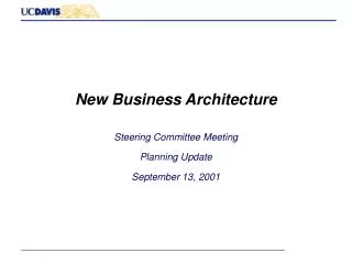 New Business Architecture