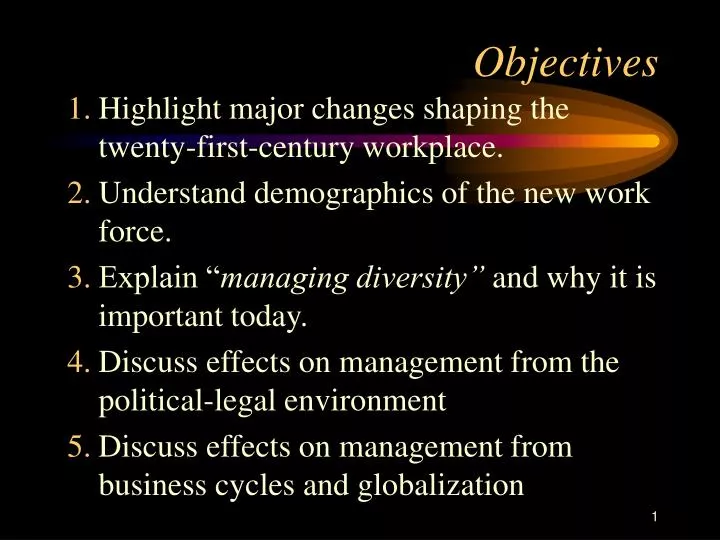 objectives