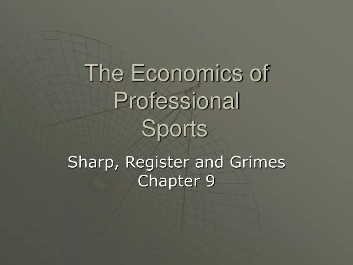 the economics of professional sports