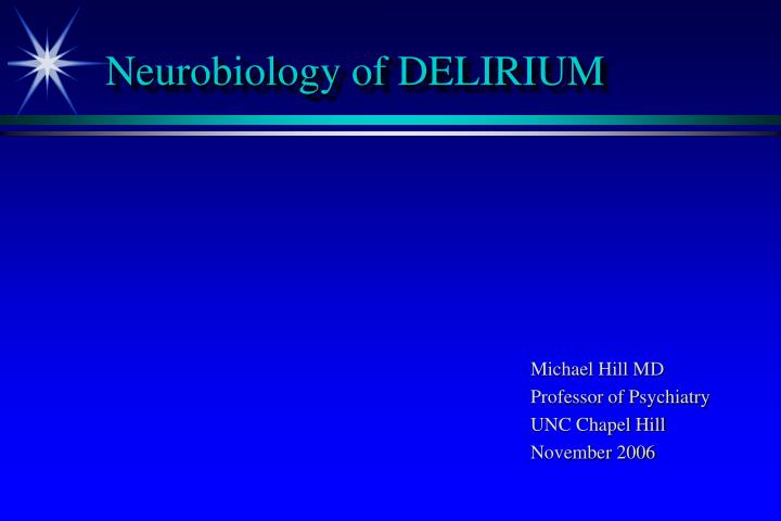 neurobiology of delirium