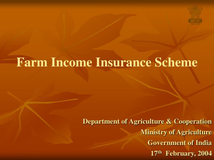farm income insurance scheme