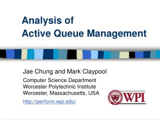 Analysis of Active Queue Management