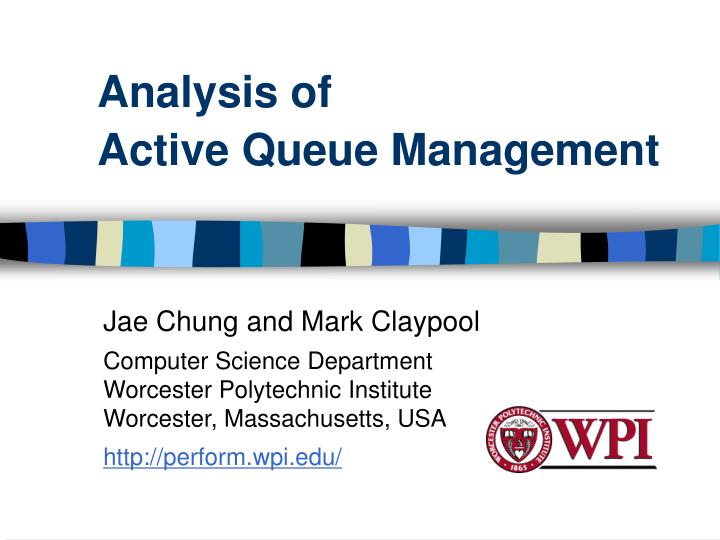 analysis of active queue management