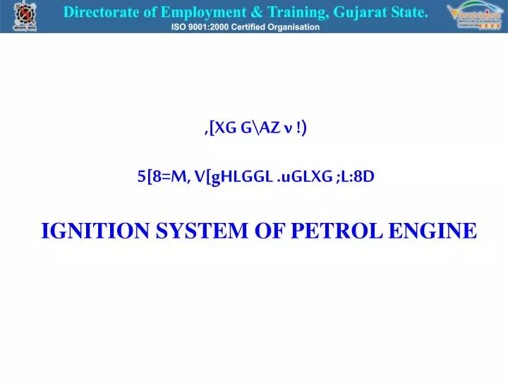 xg g az v 5 8 m v ghlggl uglxg l 8d ignition system of petrol engine
