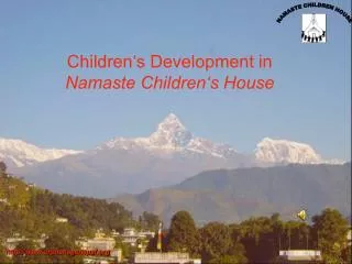 Children‘s Development in Namaste Children‘s House