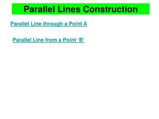 Parallel Lines Construction