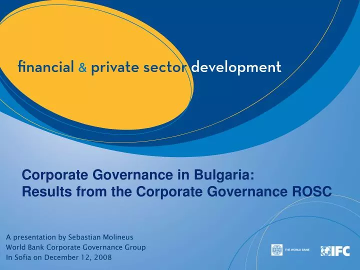 corporate governance in bulgaria results from the corporate governance rosc