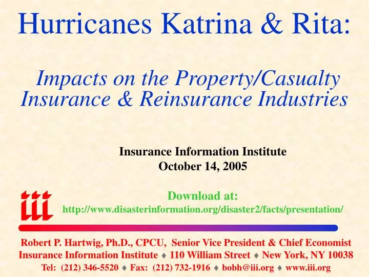 hurricanes katrina rita impacts on the property casualty insurance reinsurance industries