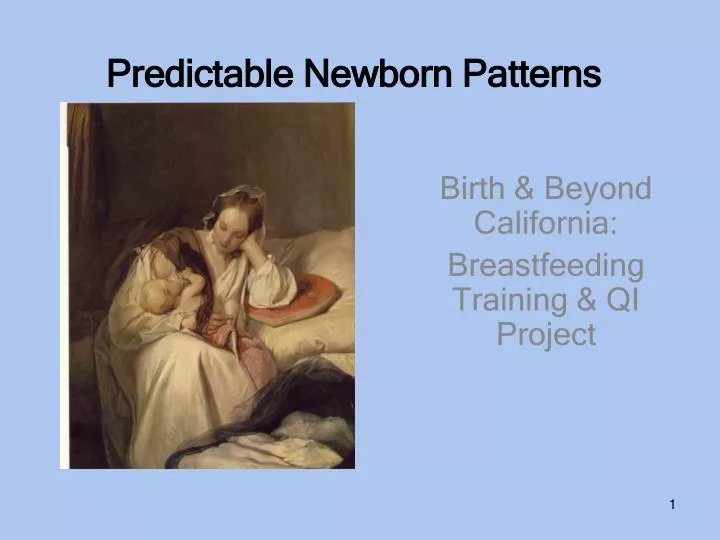 predictable newborn patterns