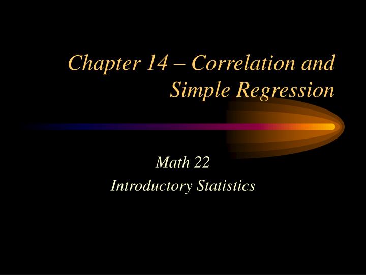 chapter 14 correlation and simple regression