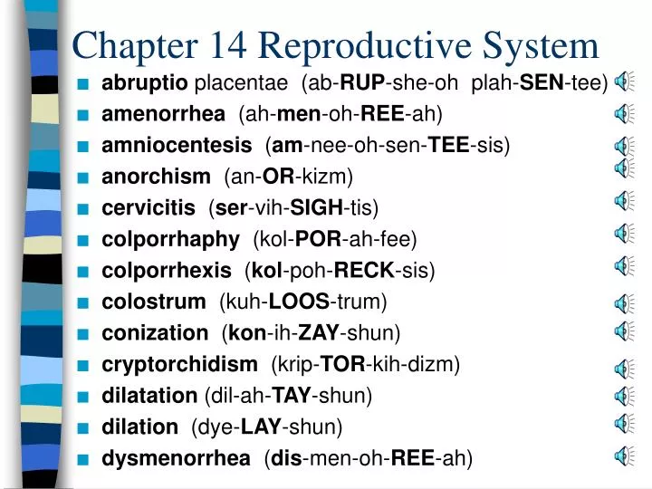 chapter 14 reproductive system
