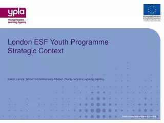 London ESF Youth Programme Strategic Context