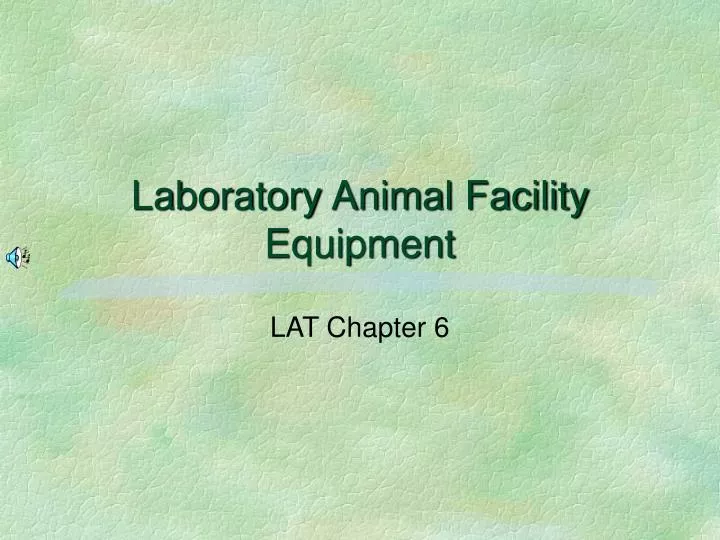 laboratory animal facility equipment