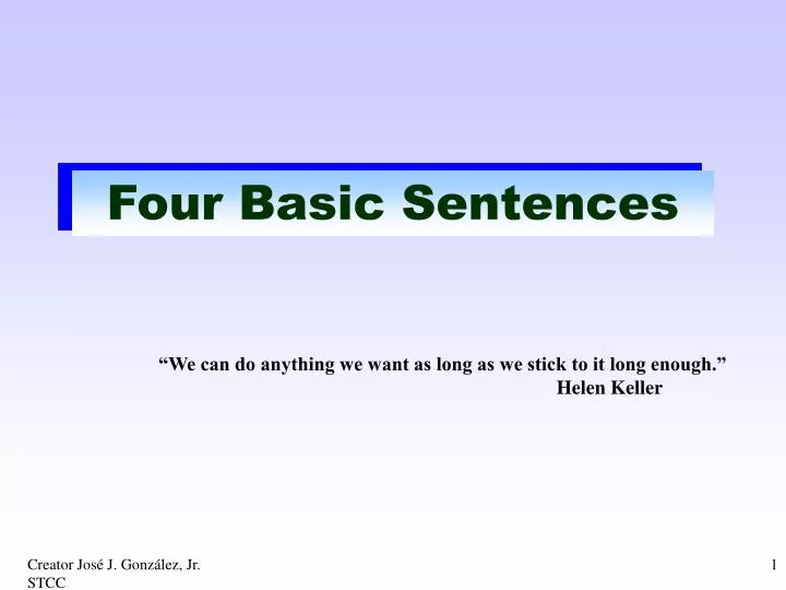 four basic sentences