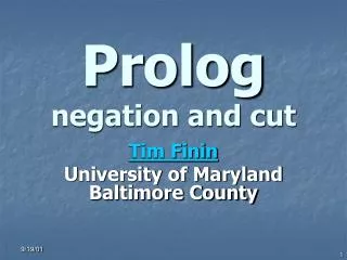 Prolog negation and cut