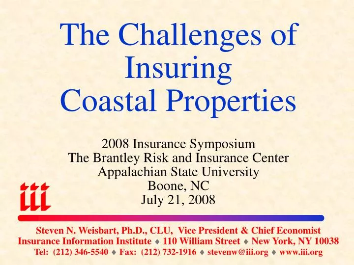 the challenges of insuring coastal properties