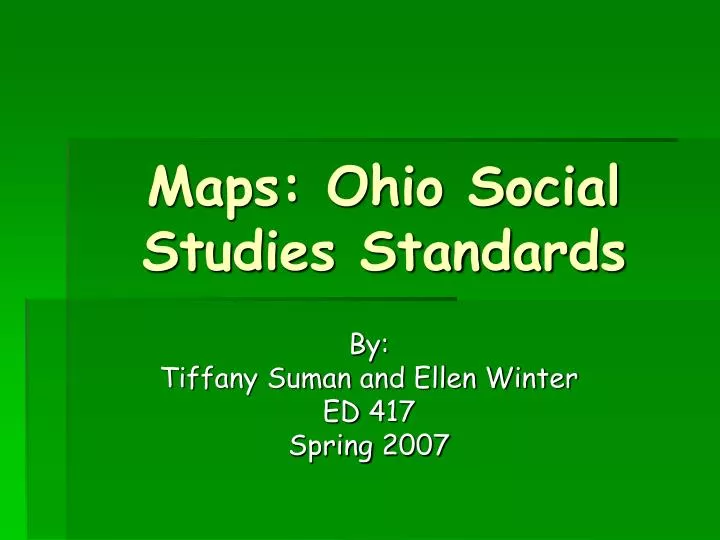maps ohio social studies standards