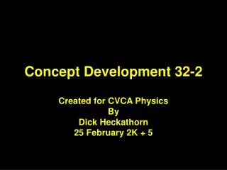 Concept Development 32-2