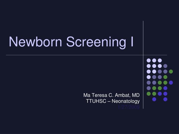 newborn screening i
