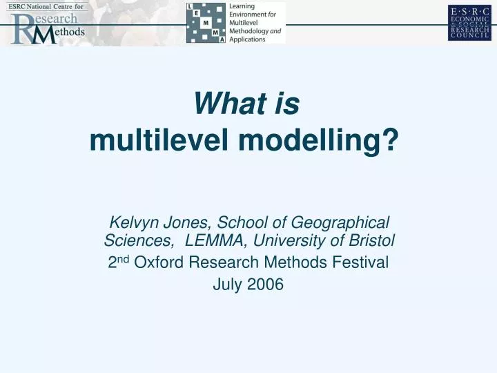 what is multilevel modelling