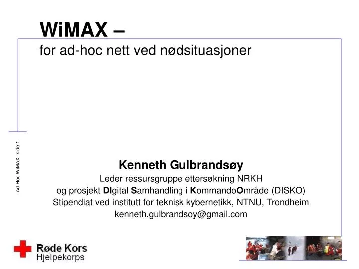 wimax for ad hoc nett ved n dsituasjoner