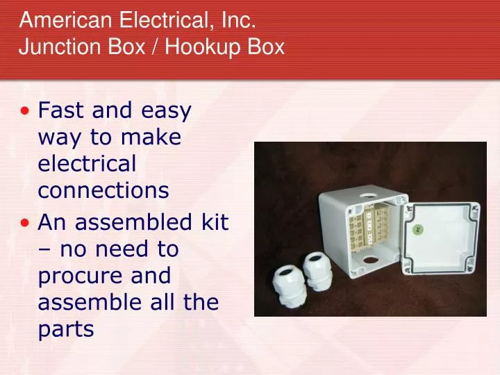 american electrical inc junction box hookup box