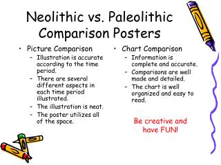 Neolithic vs. Paleolithic Comparison Posters