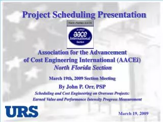 Project Scheduling Presentation