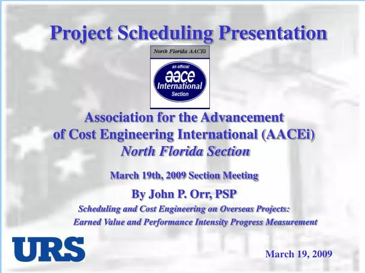 project scheduling presentation