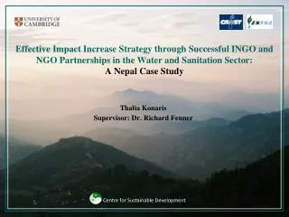 Effective Impact Increase Strategy through Successful INGO and NGO Partnerships in the Water and Sanitation Sector: A N