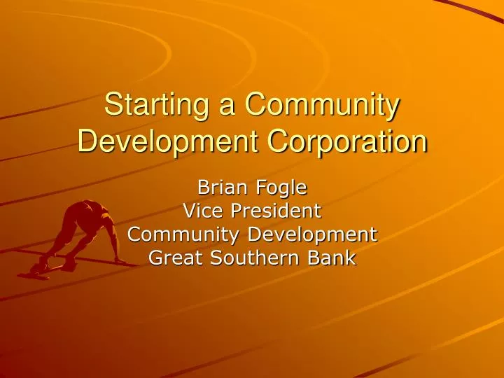 starting a community development corporation