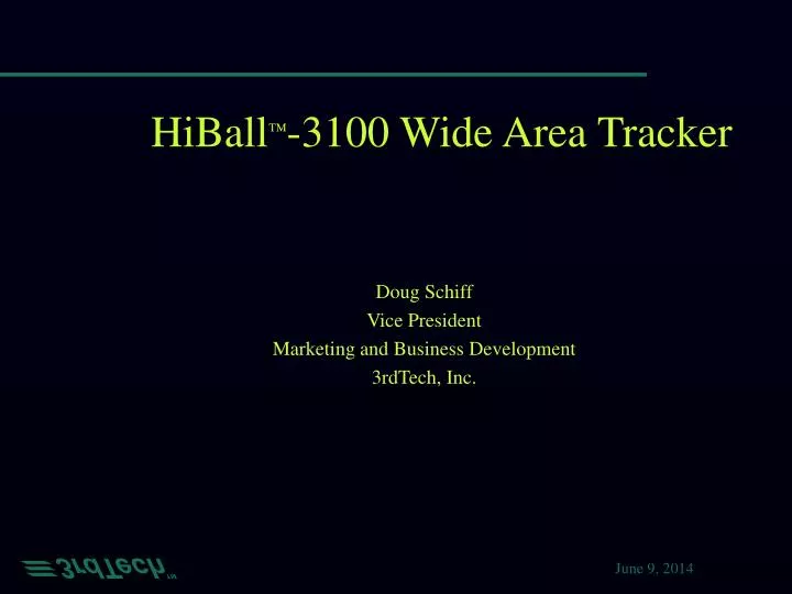hiball 3100 wide area tracker