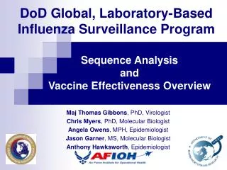 DoD Global, Laboratory-Based Influenza Surveillance Program