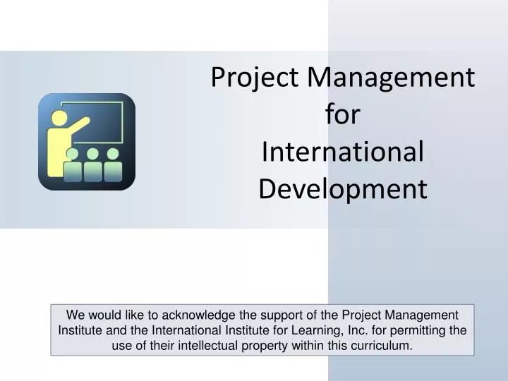 project management for international development