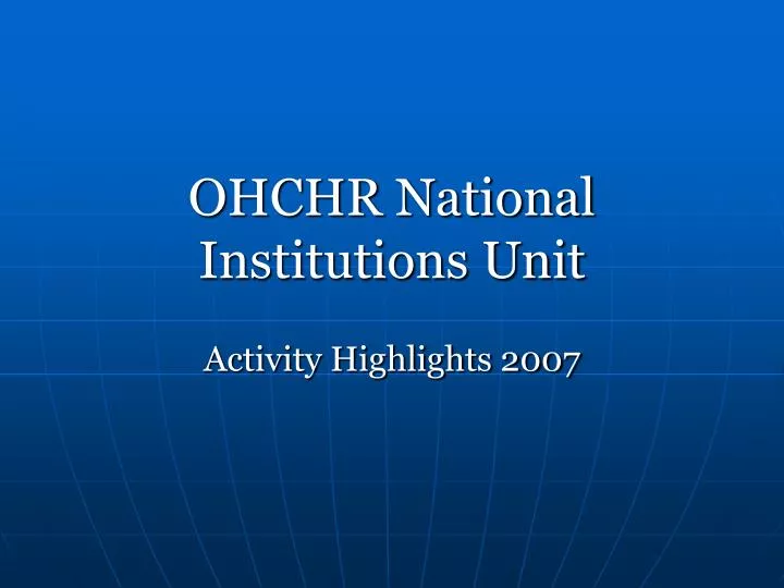 ohchr national institutions unit