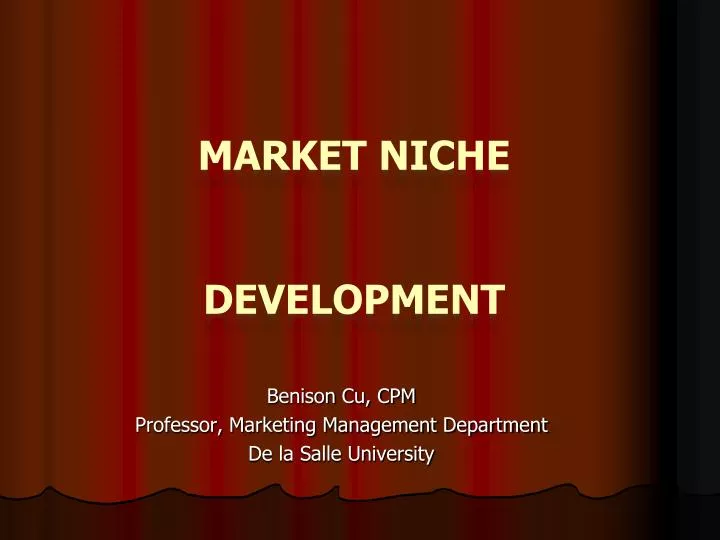 market niche development